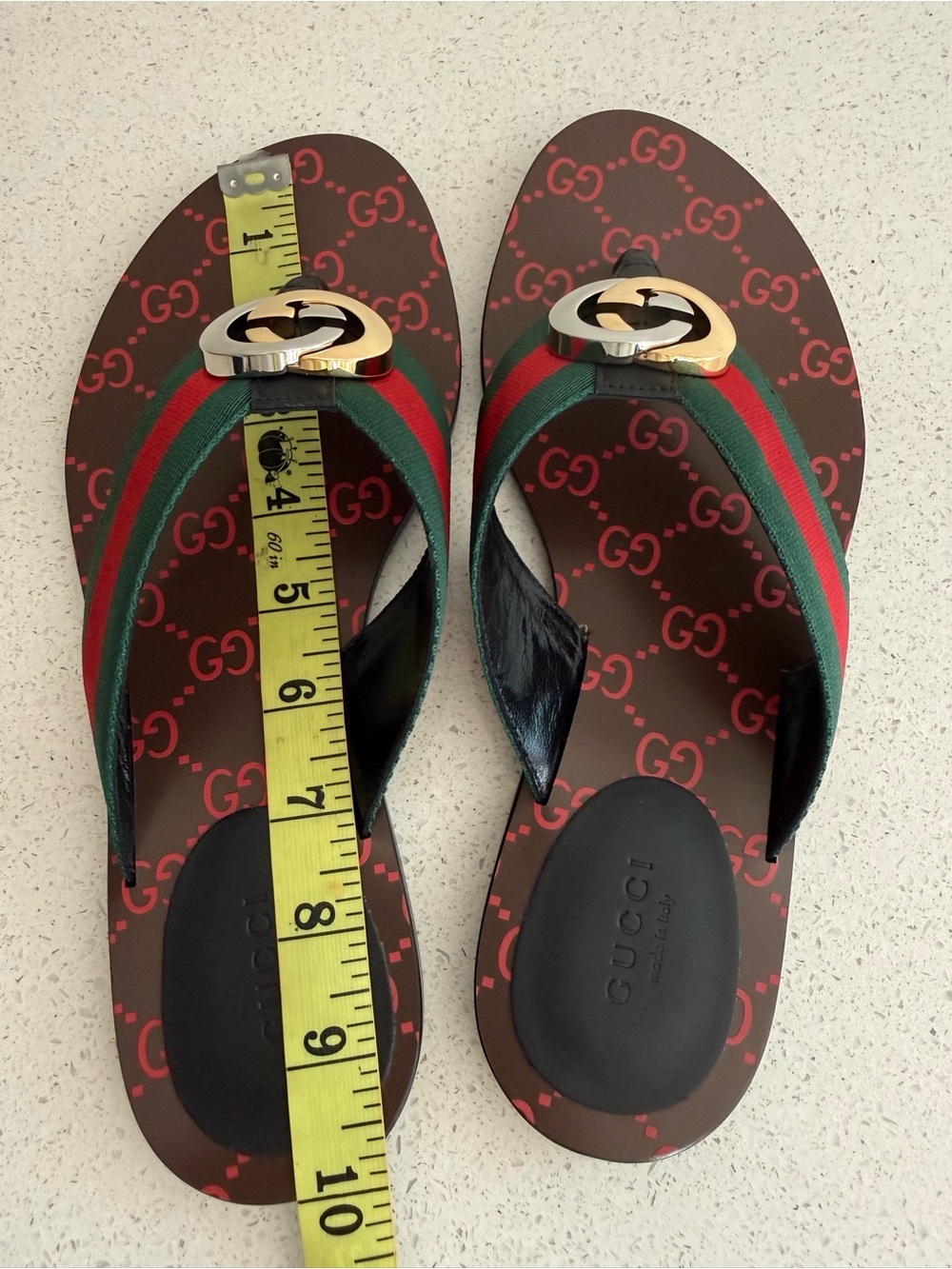 Gucci Kika GG Web Flip Flop EU 39.5 US 9.5 - Picture 4 of 7